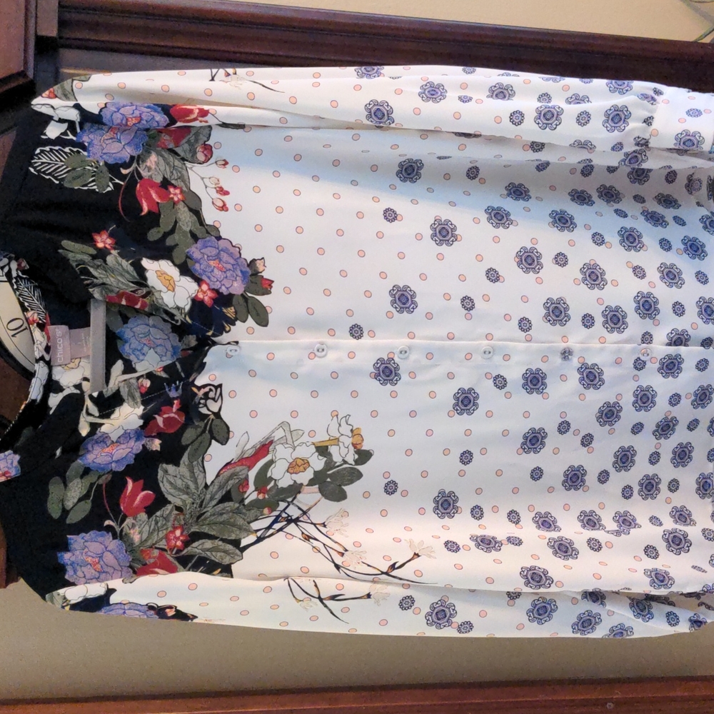Chico's Floral Blouse
